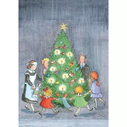 Dans kring julgranen Stiernhol