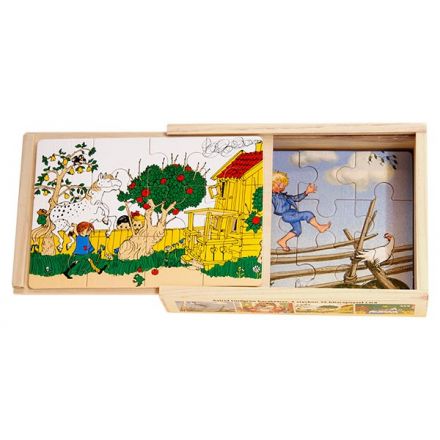 Astrid Lindgren 4 x träpussel