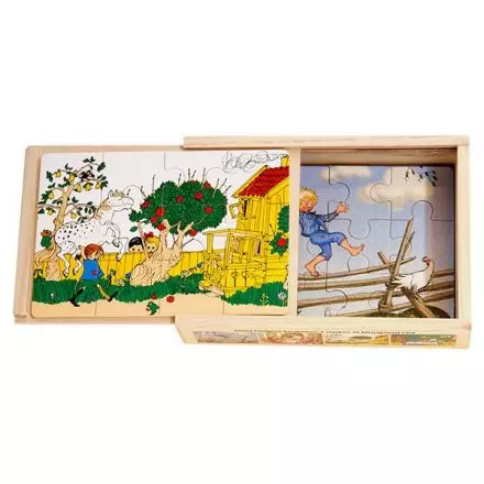 Astrid Lindgren 4 x träpussel