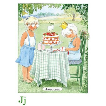 Jordgubbe, Majas alfabet