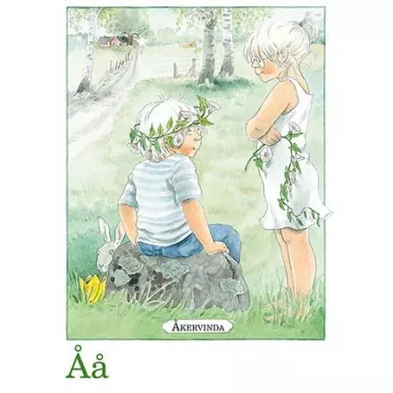 Åkervinda, Majas alfabet