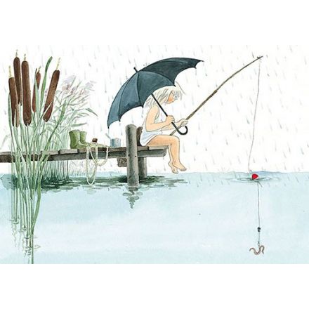 Maja tittar på naturen