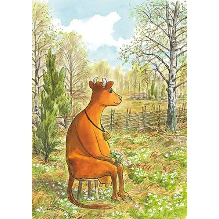 Mamma Mu städar, vitsippor