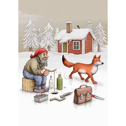 Räven raskar över isen