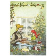 Pettson julbesök minikort