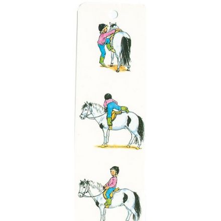 Flicka och häst bokmärke