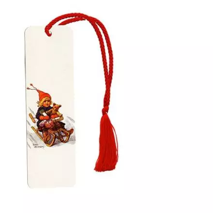 Gosse på kälke bokmärke