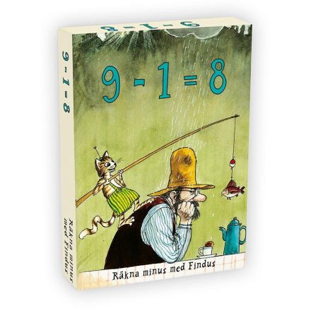 Findus 9 minus 1 är lika med 8 (minus)