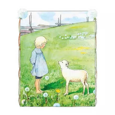 Bä bä vita lamm affisch