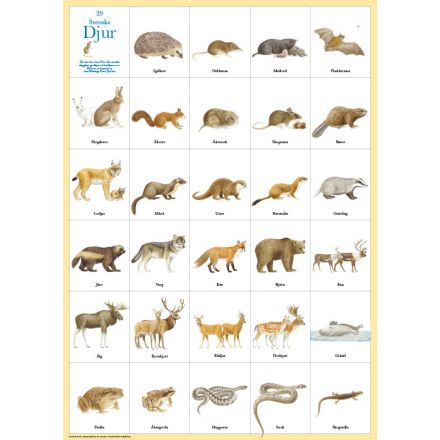 Svenska djur affisch