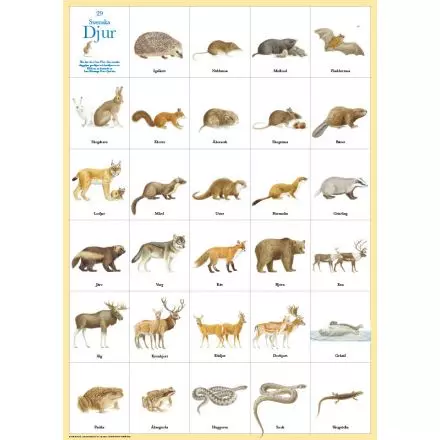 Svenska djur affisch