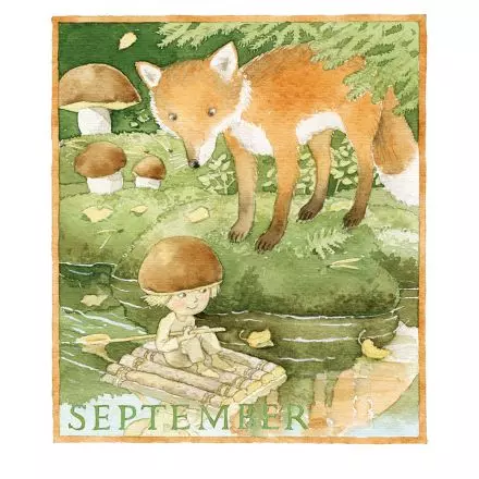 September - månadsbild A5 av Catarina Krusvaal