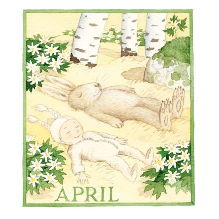 April - månadsbild A5 av Catarina Krusvaal