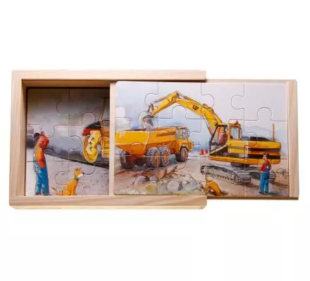 Mulle Meck Vägmaskiner 4 x trä