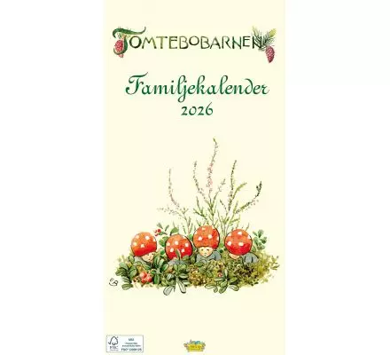 Tomtebobarnens familjekalender 2026