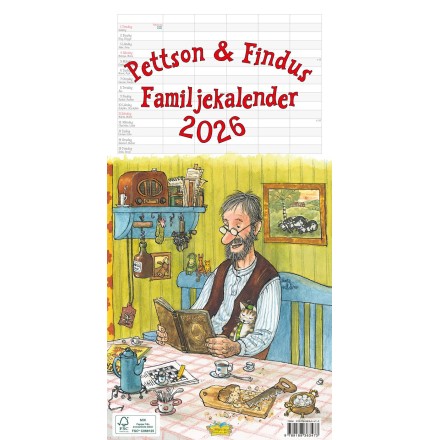 Pettson & Findus Familjekalender 2026