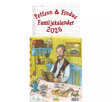 Pettson & Findus Familjekalender 2026