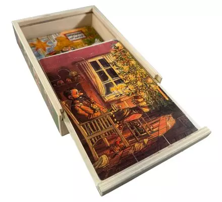 Pettson & Findus firar jul 4 x träpussel