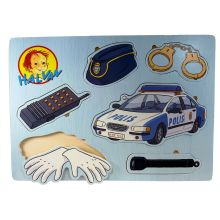 Halvan polisbil fingerpussel