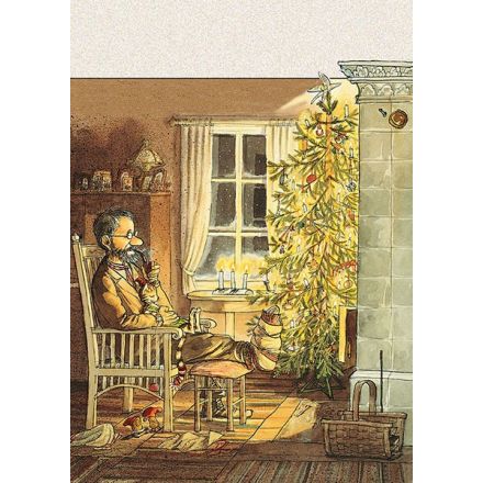 Pettson julbesök, kakelugn