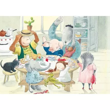 Lilla Kotten får besök, fika